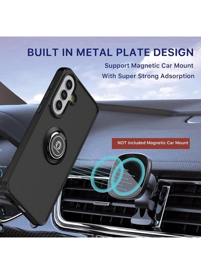 Case for Samsung Galaxy A57 5G with Ring Stand, Matte Translucent Shockproof Bumper Protective Cover for Samsung Galaxy A57 - Image 2